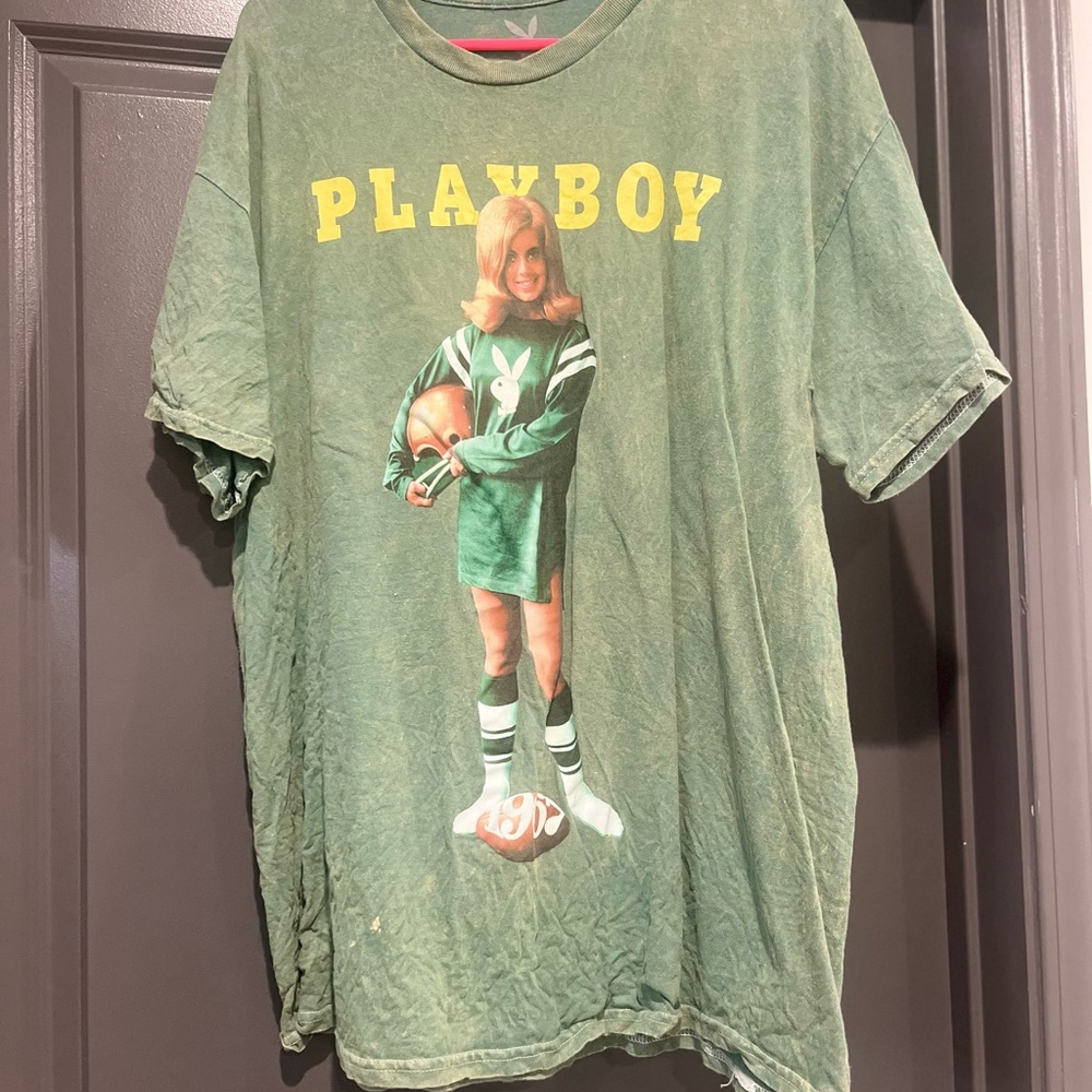 Green Graphic Playboy T-Shirt